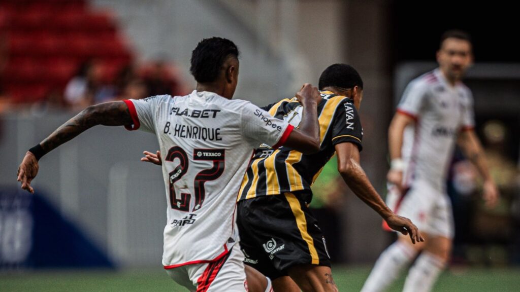 Bruno Henrique durante vitória do Flamengo
