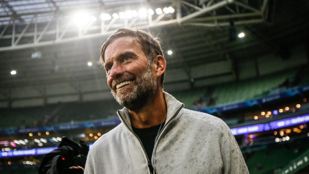 Jurgen Klopp marcando presença no Allianz Parque. Foto: Ari Ferreira/Bragantino