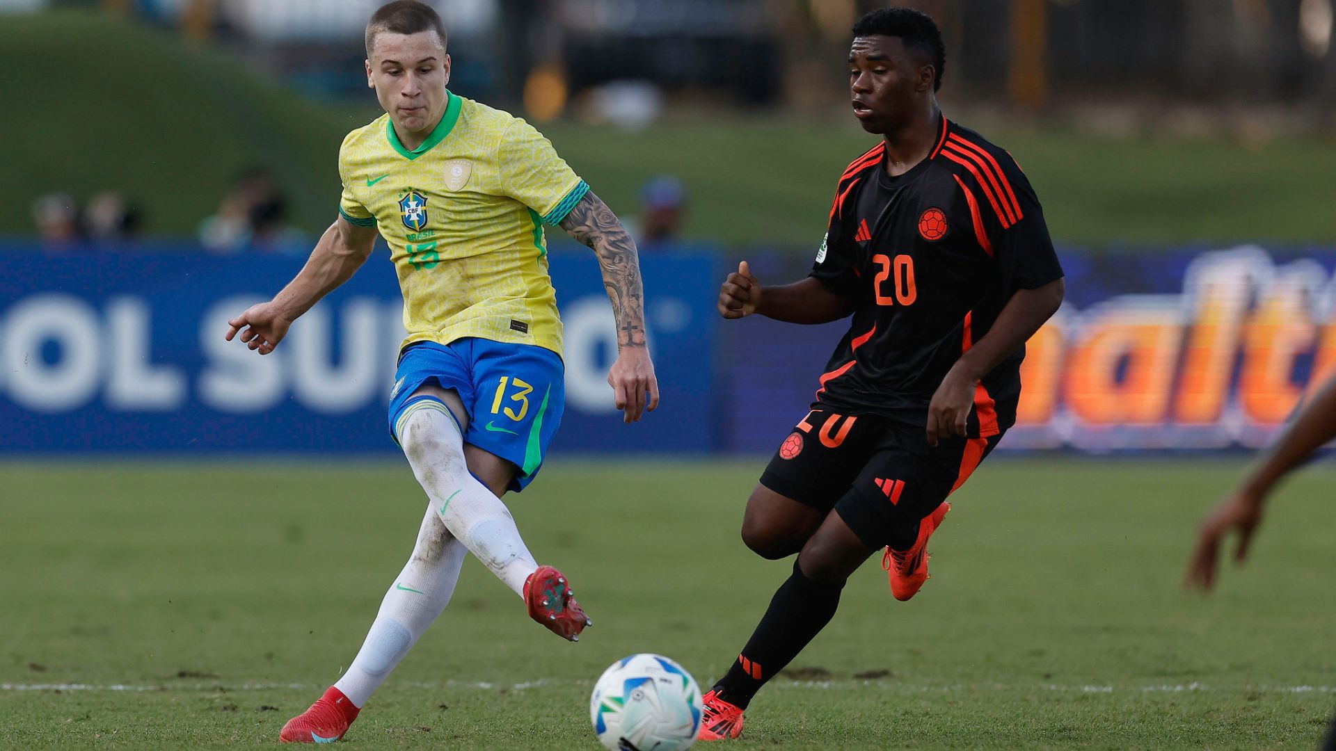 Colômbia venceu a Seleção Brasileira no Sul-Americano Sub-20 (Foto: Lucas Figueiredo/CBF)