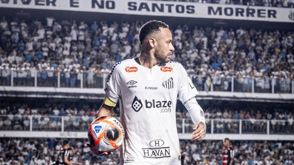 Neymar em Santos x Botafogo-SP