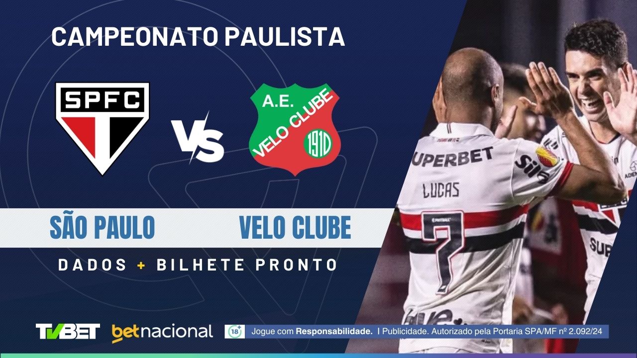 São Paulo x Velo Clube: tempo real, onde assistir, horário, escalações ...