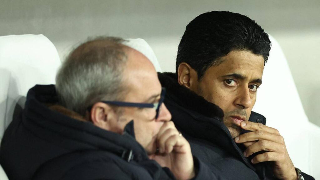 O presidente do PSG, Nasser al-Khelaifi, está na mira das autoridades francesas. Foto: Franck Fife/ AFP