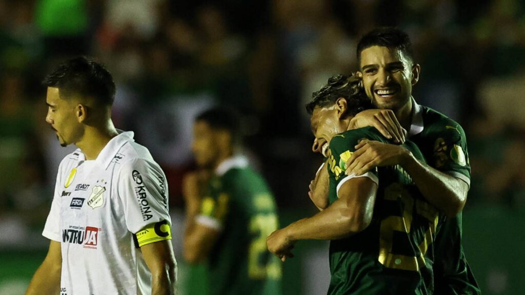 Flaco marcou o gol da virada do time palmeirense. Foto: Cesar Greco/Palmeiras