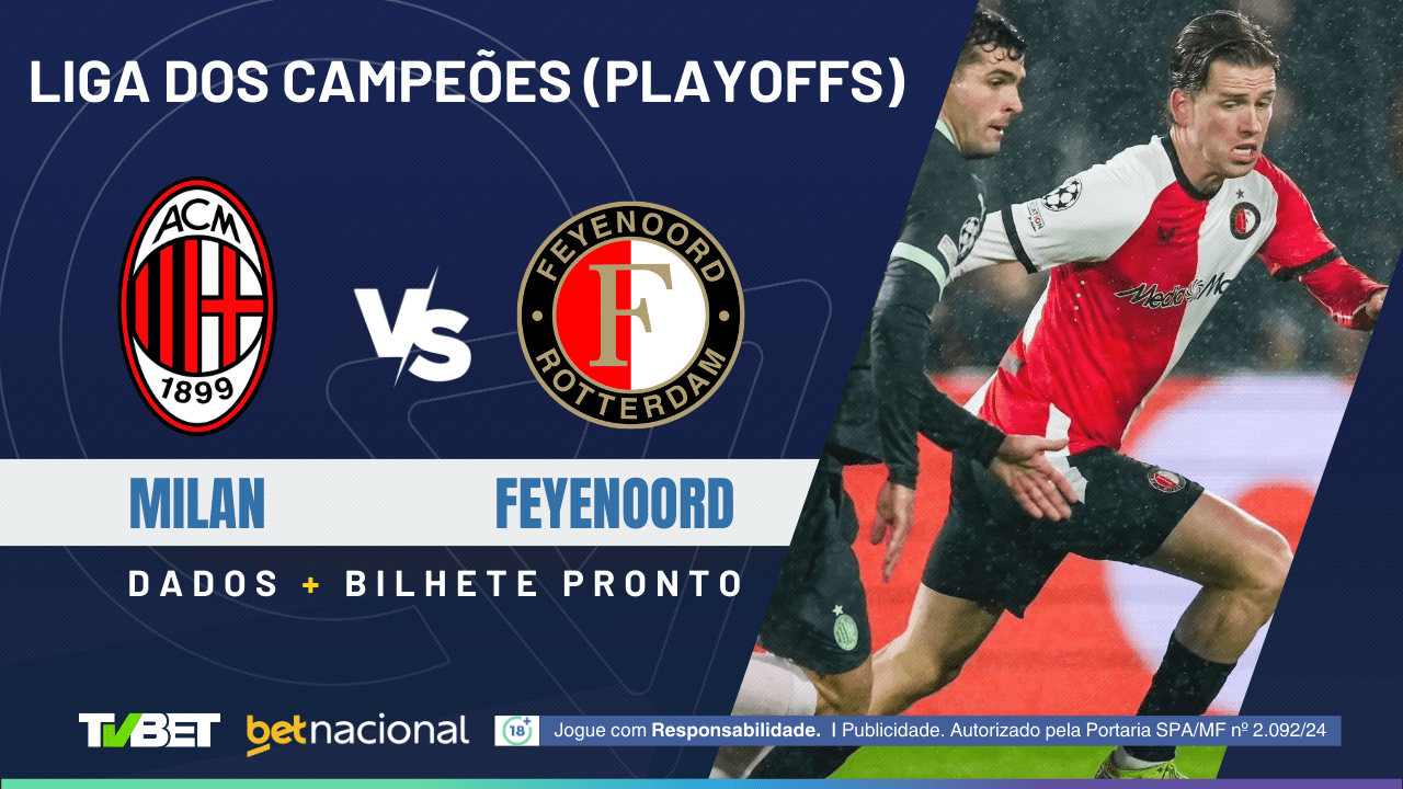 Milan x Feyenoord: tempo real, onde assistir ao vivo, horário ...