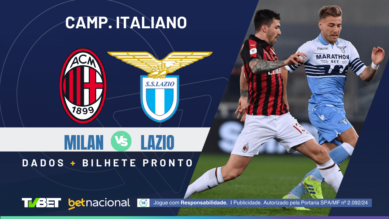 Milan x Lazio: tempo real, onde assistir, horário, escalações e ...