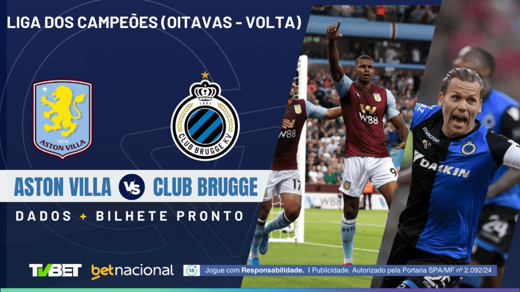Aston Villa x Club Brugge (Champions).