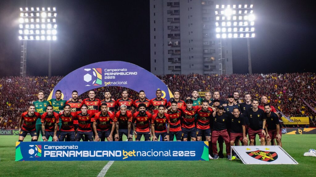 Elenco do Sport antes da final