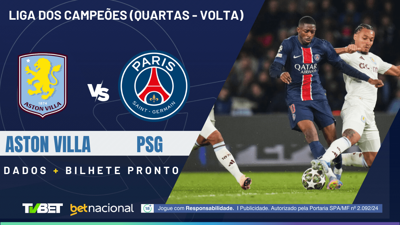 Aston Villa x PSG: tempo real, onde assistir, horário, escalações e ...