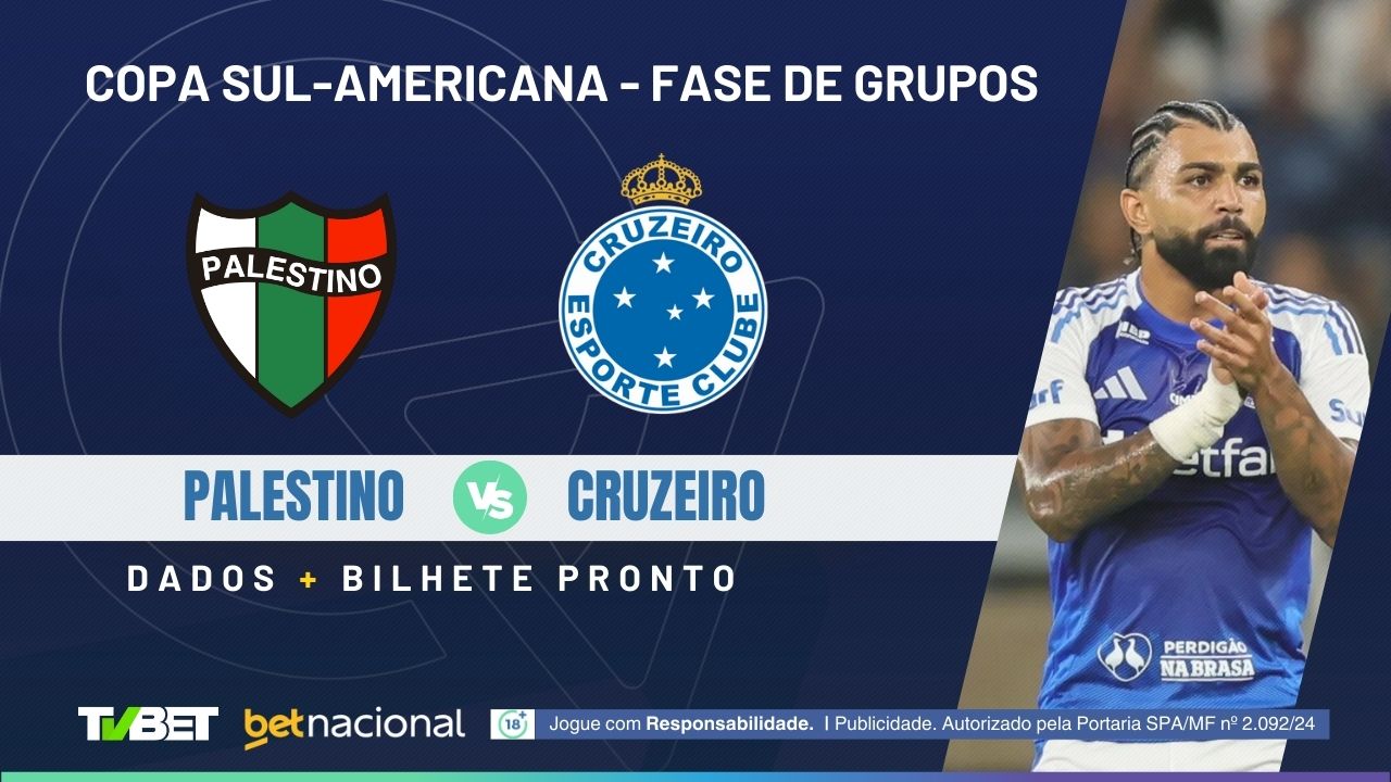 Palestino x Cruzeiro: onde assistir, tempo real, horário, escalações e ...