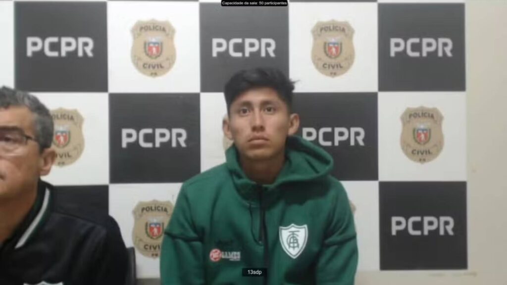 Miguelito foi preso logo após a partida. Foto: Reprodução/Polícia Civil do PR