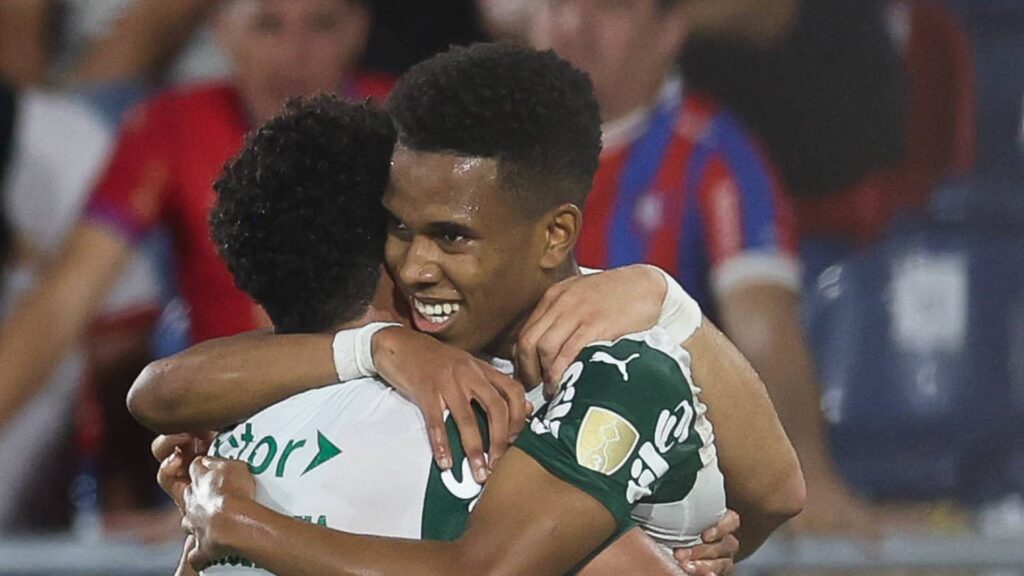 Estevão marcou o gol da vitória do Palmeiras contra o Cerro. Foto: Cesar Greco/Palmeiras