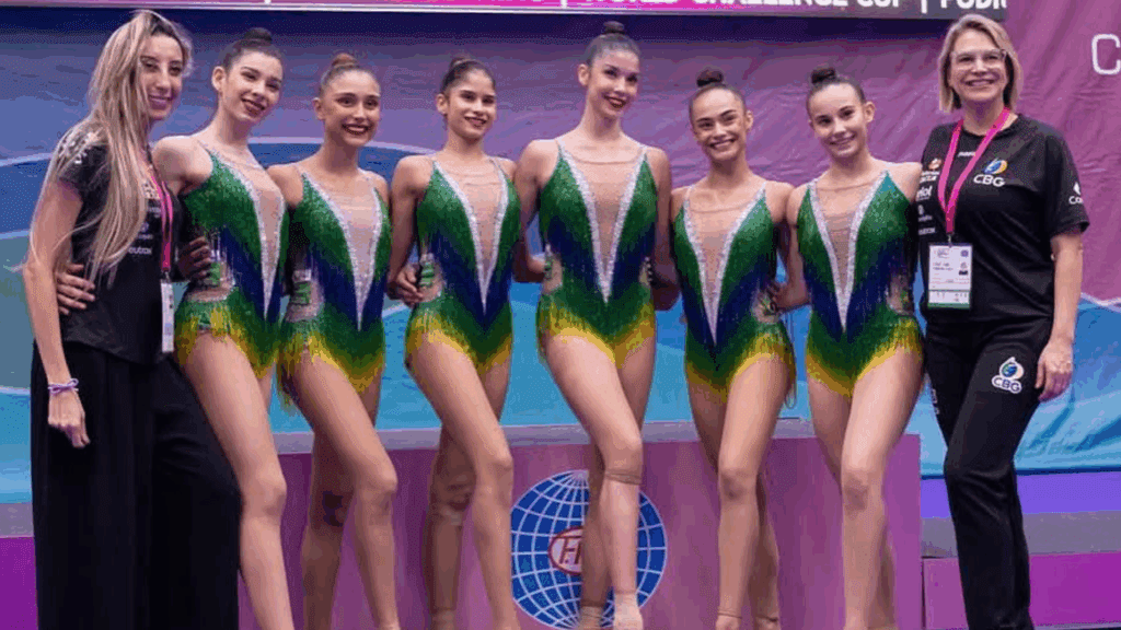 Seleção Brasileira de Ginástica Rítmica venceu todas as competições coletivas em etapa do Mundial