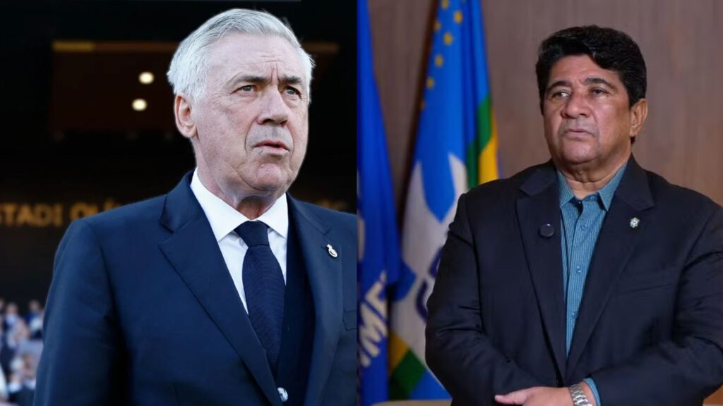 Carlo Ancelotti e Ednaldo Rodrigues
