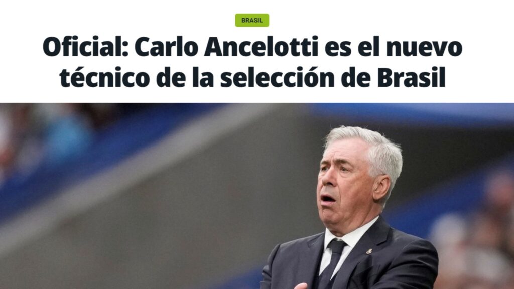 Ancelotti na capa do Olé, da Argentina