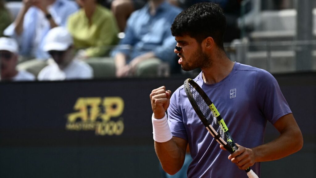 Carlos Alcaraz venceu Jack Draper no Masters 1000 de Roma (Foto: Filippo Monteforte/AFP)