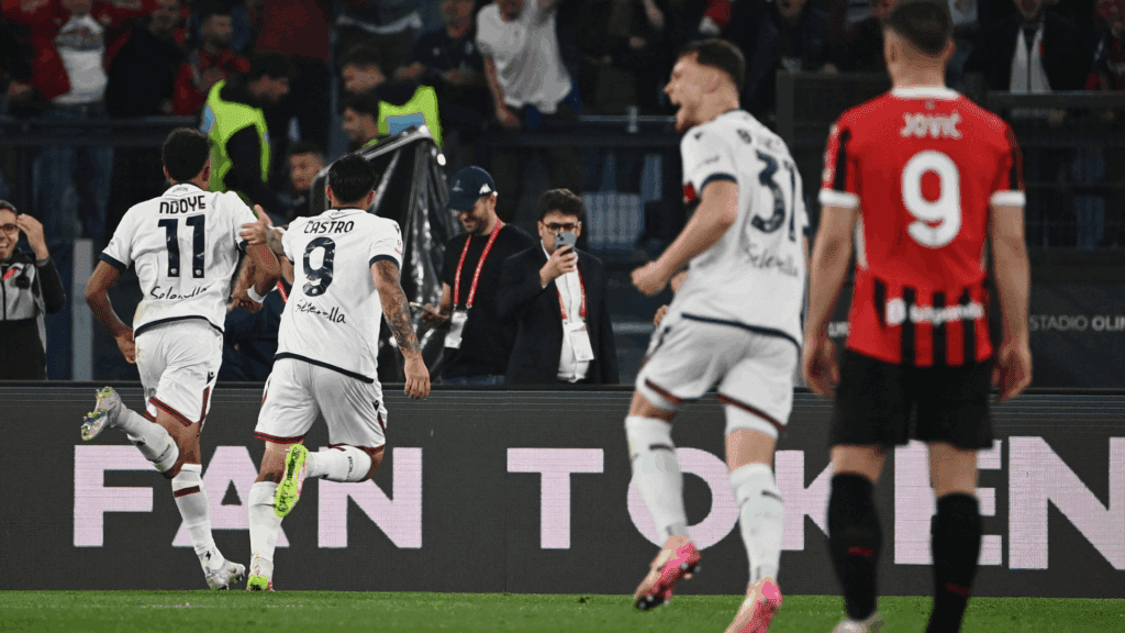 Bologna bate o Milan e quebra jejum de meio século na Copa da Itália