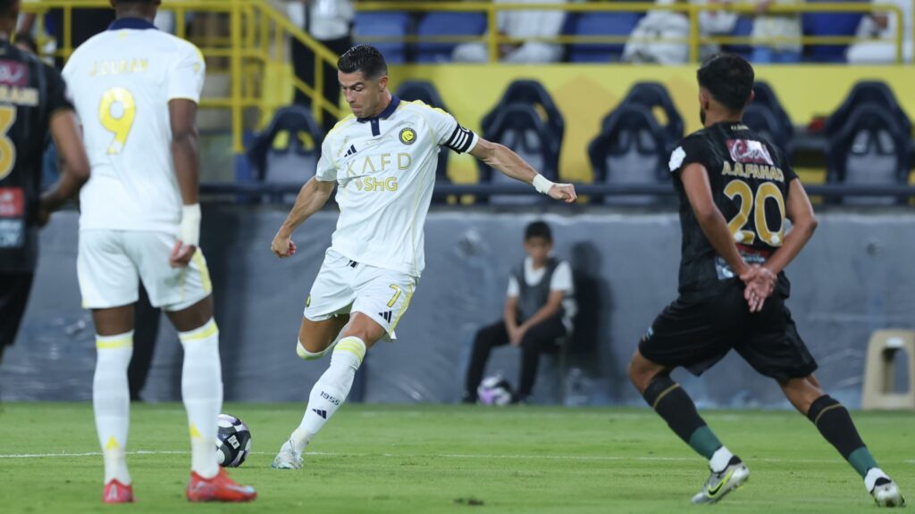 Cristiano Ronaldo durante vitória do Al-Nassr