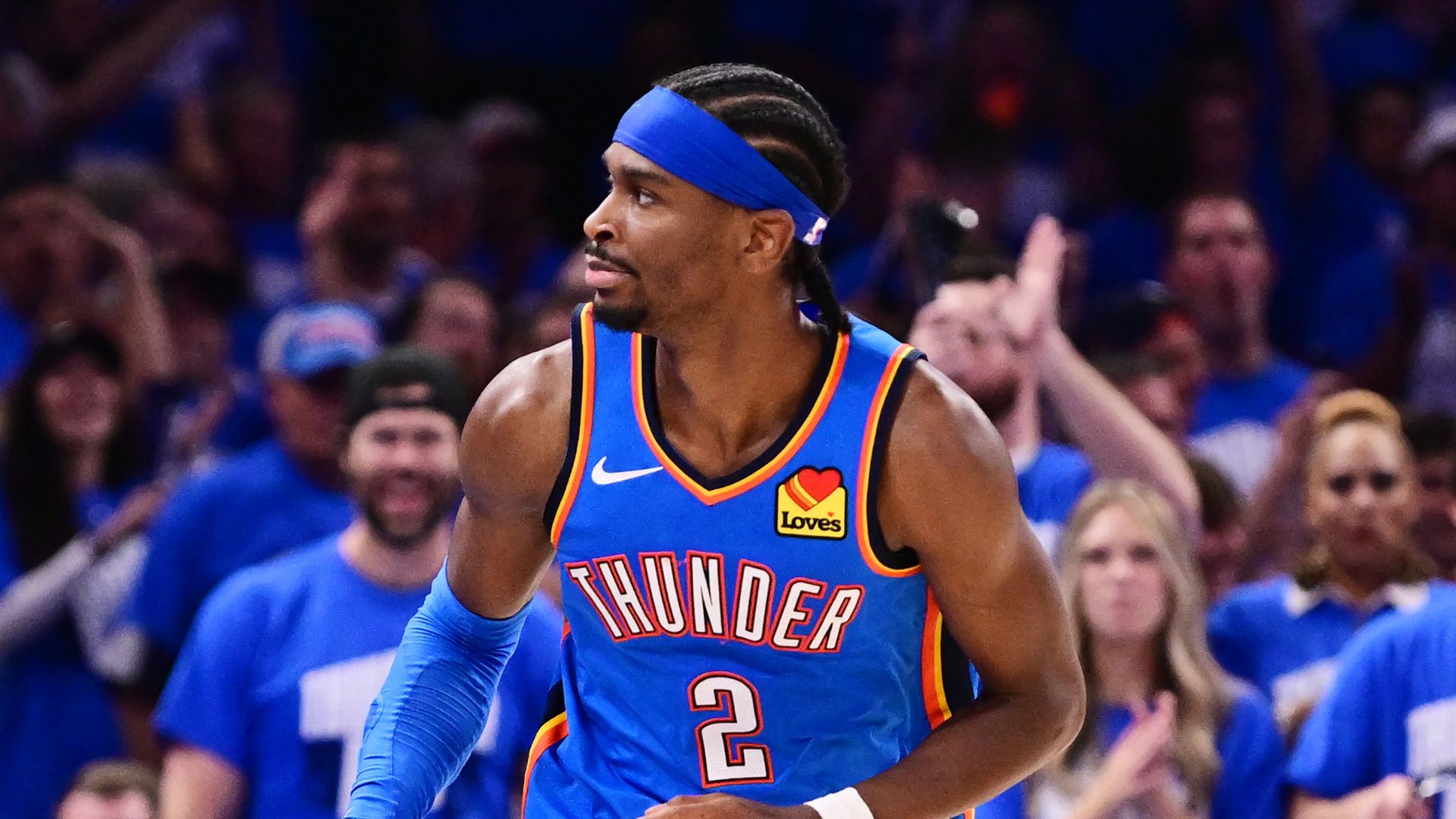 Shai Gilgeous-Alexander em jogo do Oklahoma City Thunder