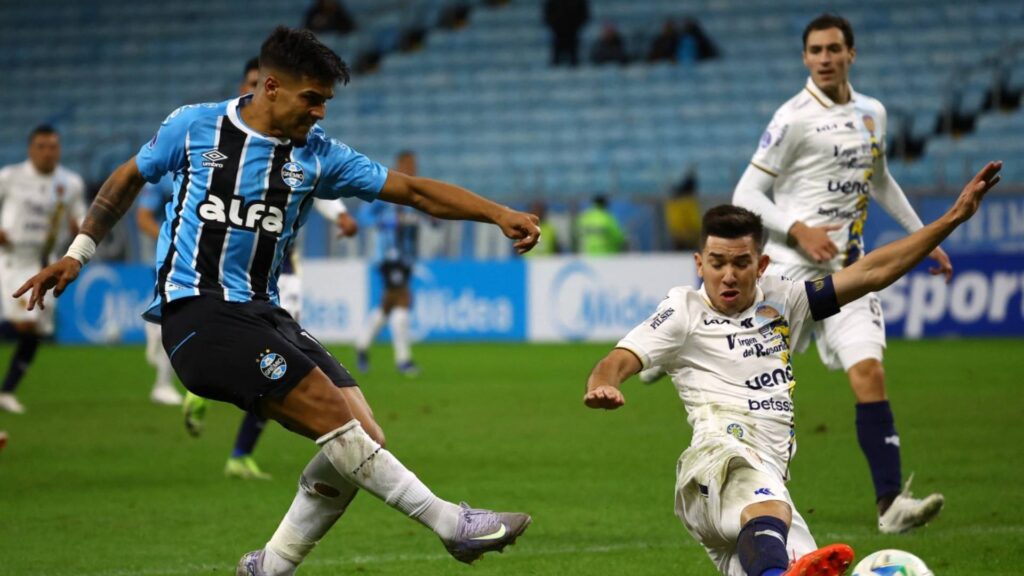 O Grêmio vai disputar os playoffs da Sul-Americana. Foto: SILVIO AVILA / AFP