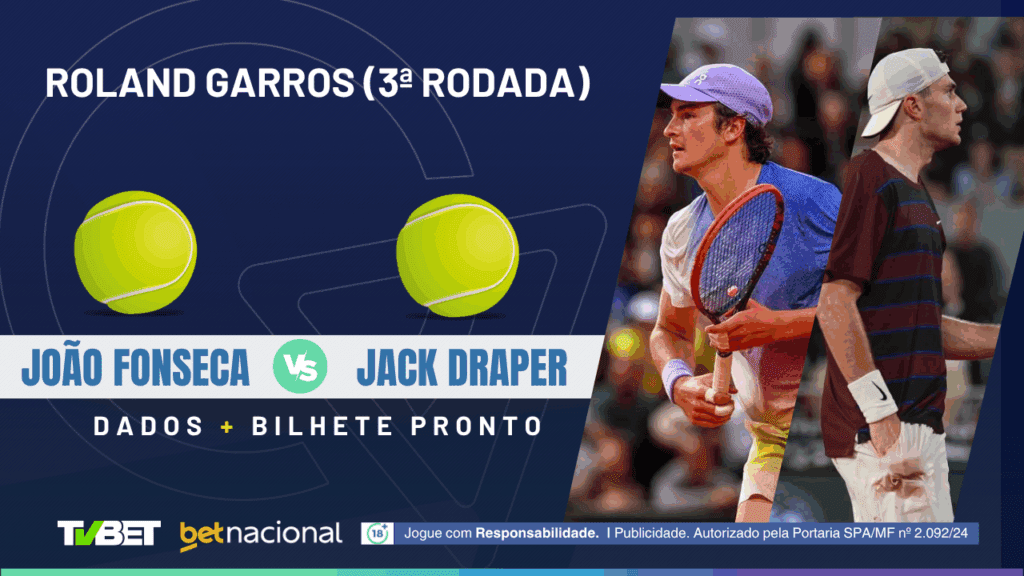 João Fonseca x Jack Draper - Roland Garros 2025
