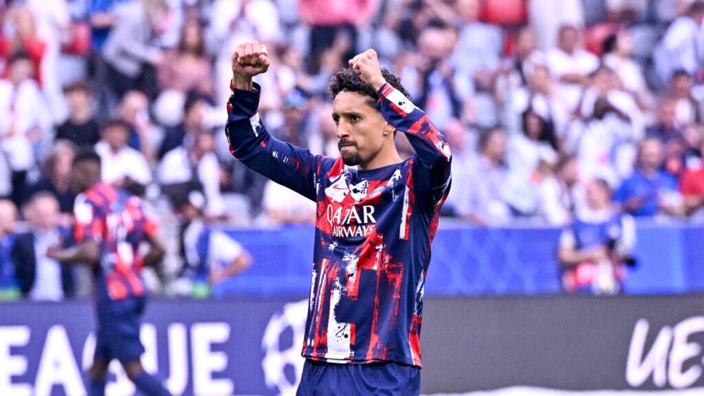 Marquinhos alcança mais uma marca pelo PSG. Foto: Reprodução/X