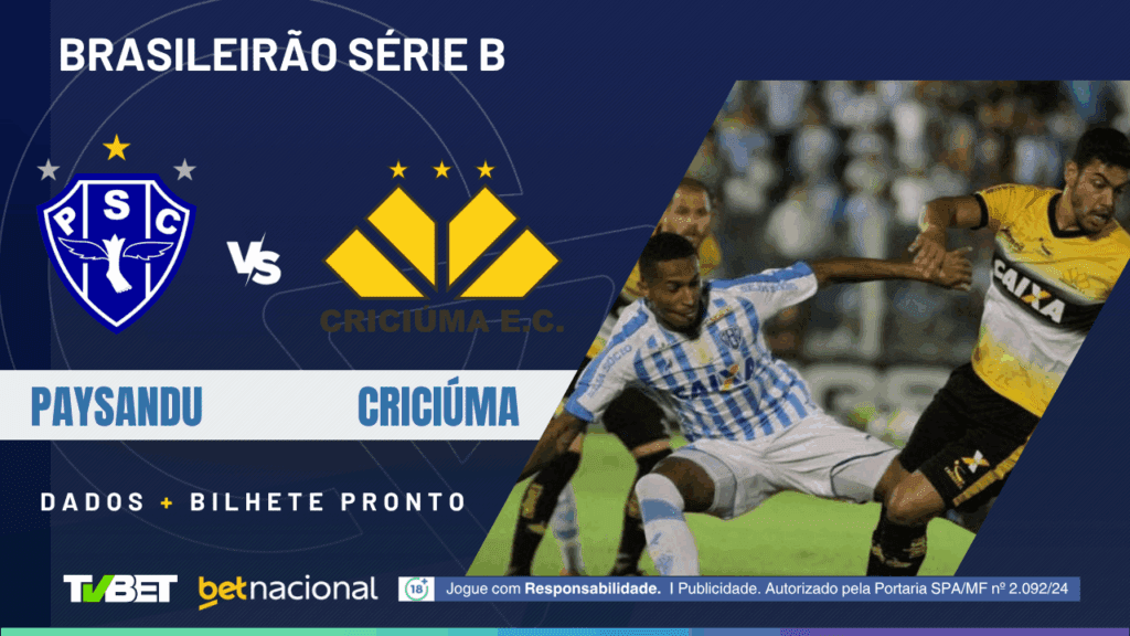 Paysandu x Criciúma (Série B).