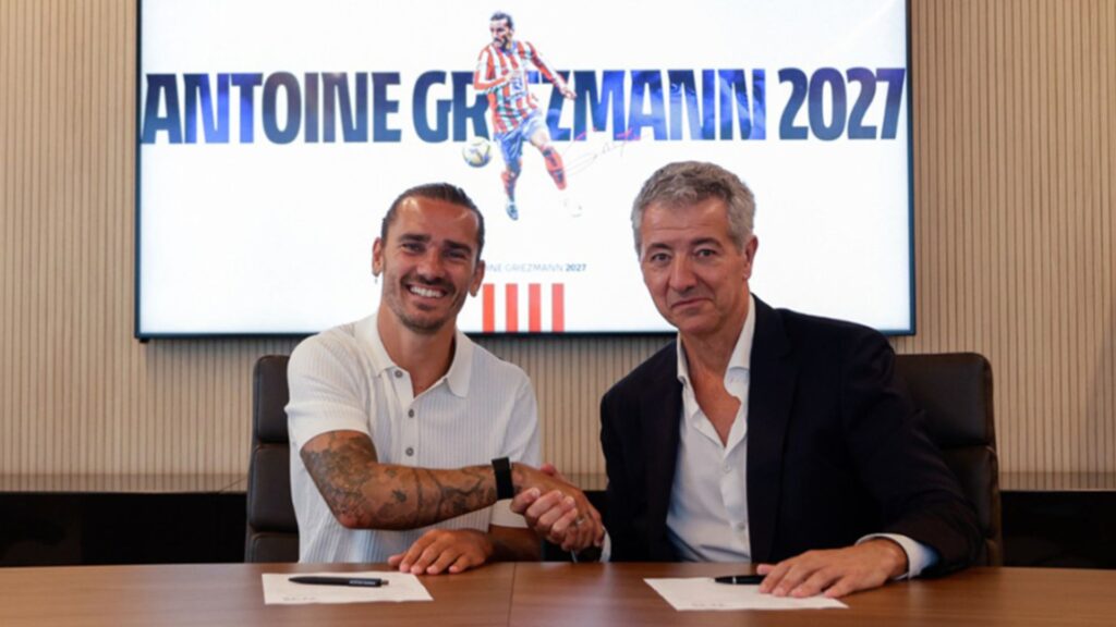 Griezmann assinou novo contrato com Atlético de Madrid