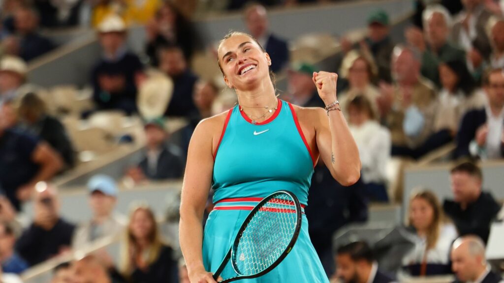 Sabalenka comemora vaga na final