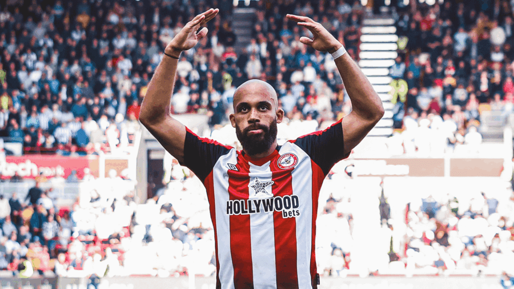 Bryan Mbeumo viveu sua temporada de maior destaque com 20 gols em 38 partidas na Premier League
