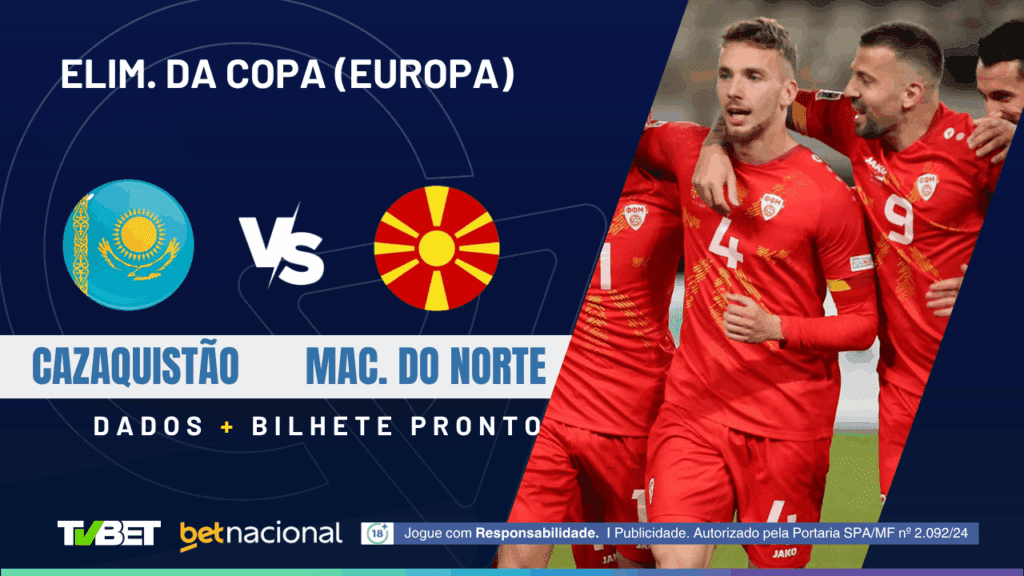 Cazaquistão x Macedônia do Norte - Elim. Europa