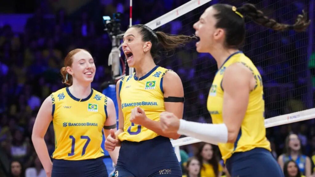 Brasil venceu a Alemanha na Liga das Nações Feminina de Vôlei (Foto: Maurício Val/CBV)
