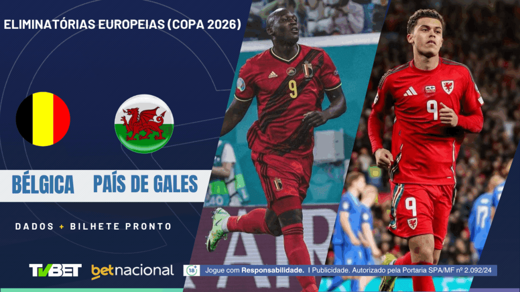 Bélgica x Gales (Elim. Europa).