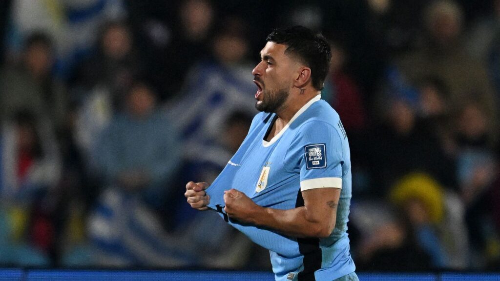 Arrascaeta marcou o segundo gol do Uruguai.