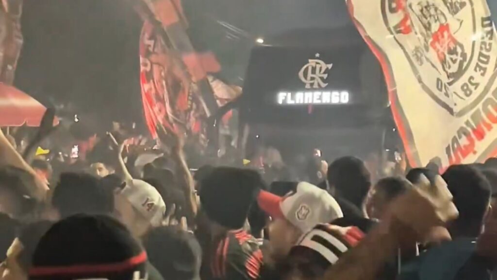 Chegada do Flamengo ao Galeão.