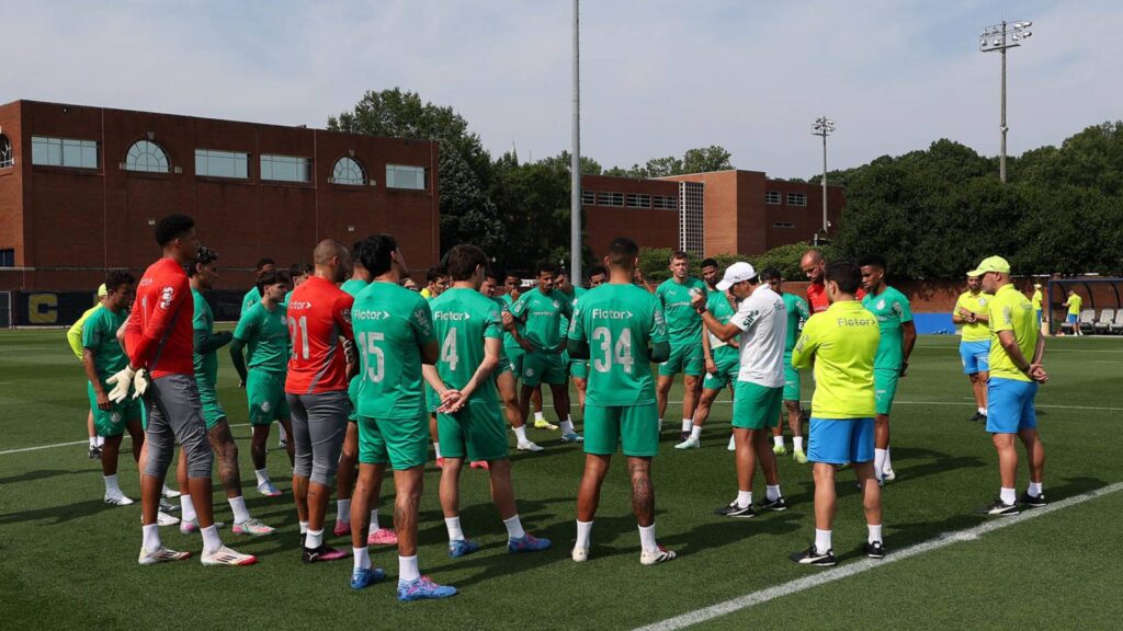 O Palmeiras estreia contra o Porto no domingo (15). Foto: Cesar Greco/Palmeiras