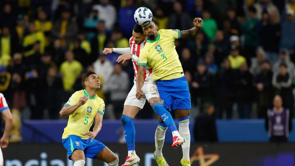 Alexsandro no jogo do Brasil contra o Paraguai. Foto: Rafael Ribeiro/CBF