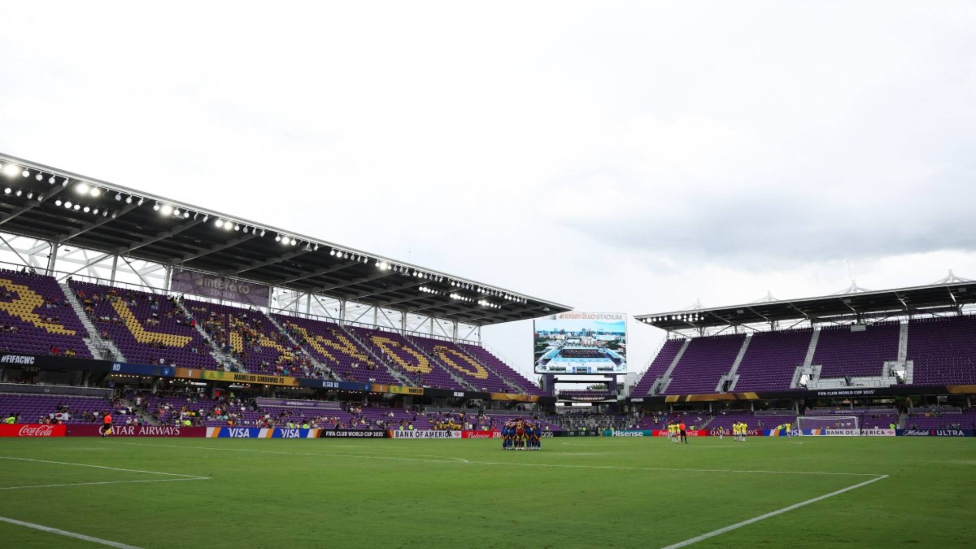 A partida entre Ulsan Hyundai e Mamelodi Sundowns pela Copa do Mundo de Clubes está suspensa por enquanto. Foto: Megan Briggs / GETTY IMAGES NORTH AMERICA / Getty Images via AFP