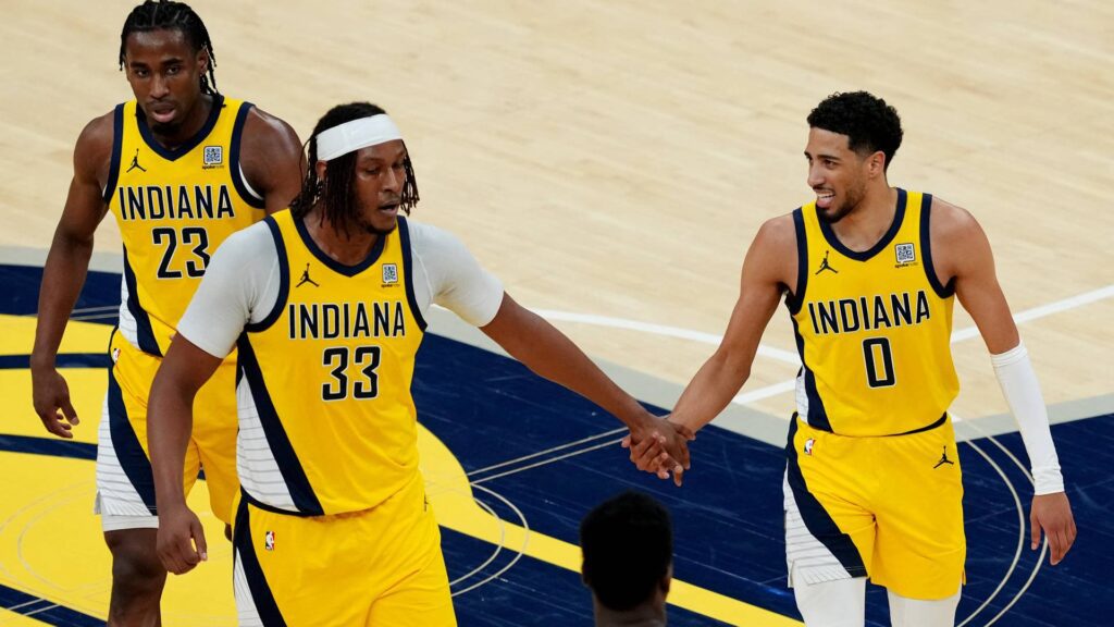 O Pacers entrou em quadra com a obrigação de vencer. Foto: Dylan Buell / GETTY IMAGES NORTH AMERICA / Getty Images via AFP