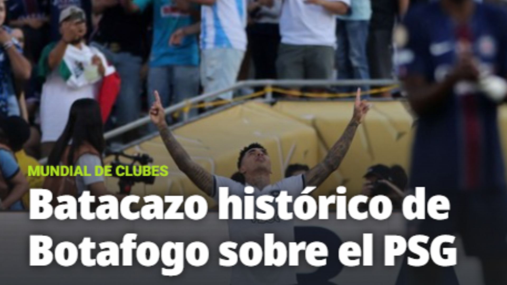 Capa do Olé, da Argentina, após vitória do Botafogo