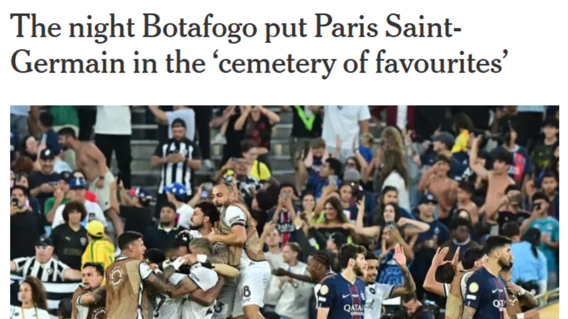 Destaque do The Athletic para vitória do Botafogo