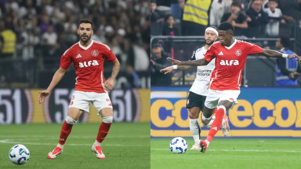 Bruno Henrique e Vitão, do Internacional (Fotos: Ricardo Duarte/SCI)