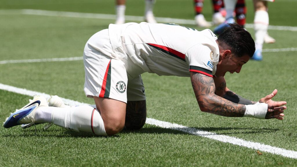 Chelsea saiu na frente, mas tomou a virada do Flamengo. Foto: FRANCK FIFE / AFP