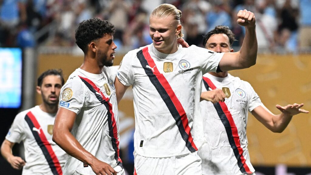 Haaland deixou sua marca na goleada do City.