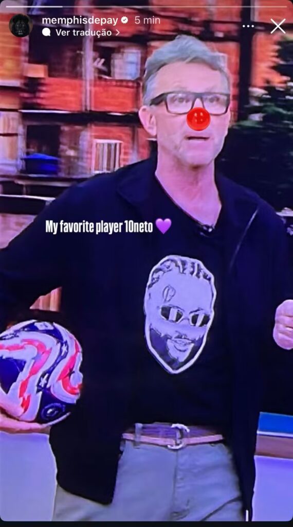Post de Memphis nas redes sociais.