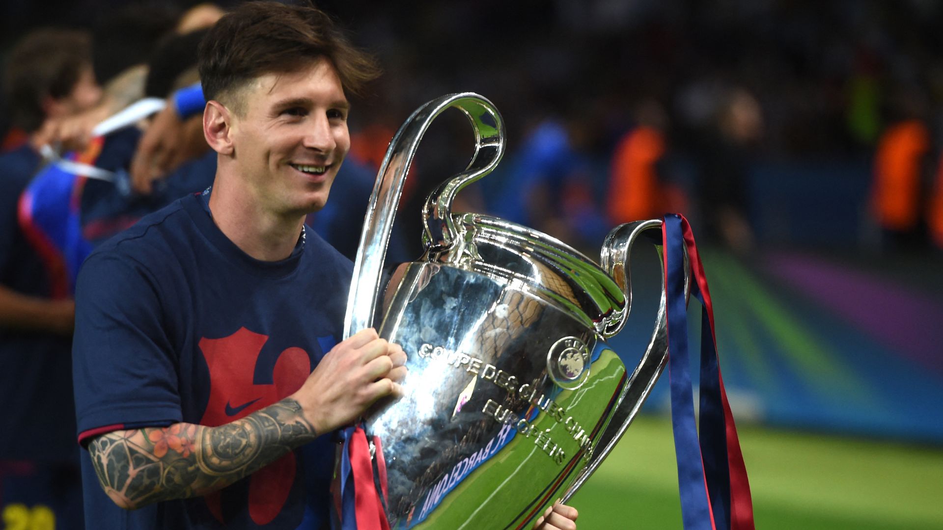 Messi após título da Champions League em 2015
