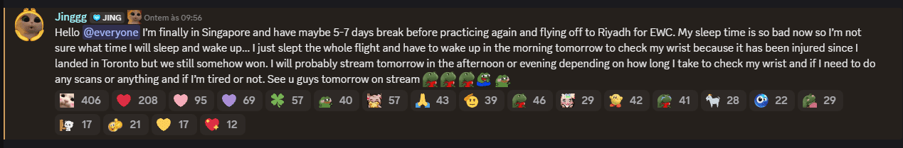 VALORANT: Jinggg jogou Masters Toronto com lesão no pulso