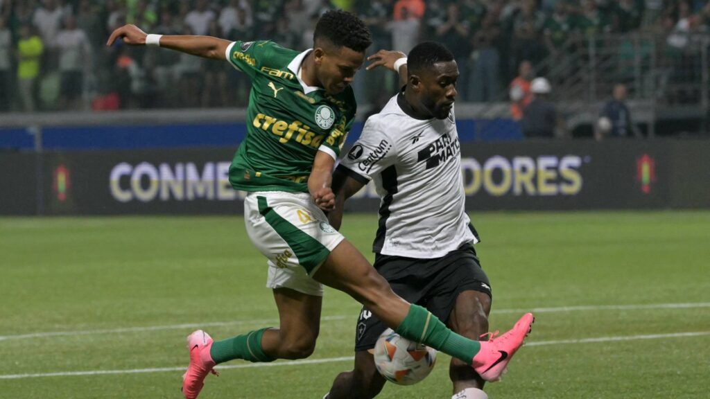 Botafogo e Palmeiras fazem o primeiro duelo brasileiro no Mundial. Foto: NELSON ALMEIDA / AFP