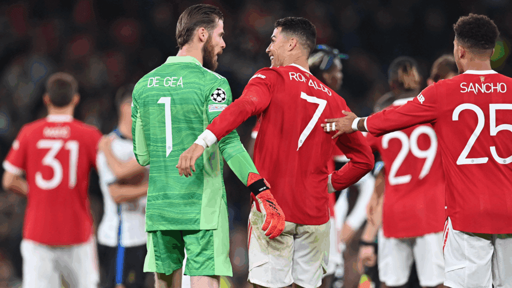 David De Gea e Cristiano Ronaldo atuaram juntos no Manchester United