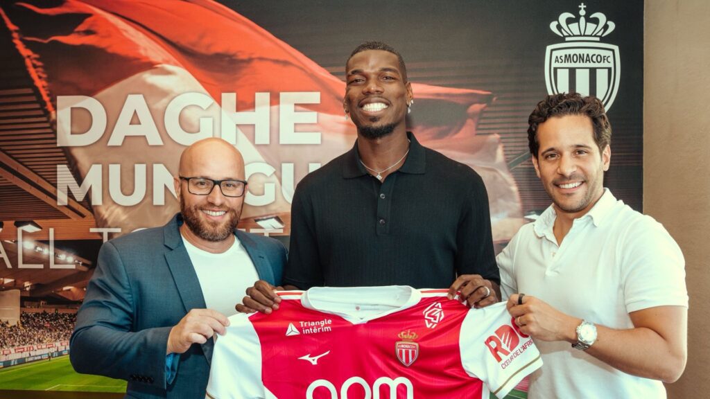 Pogba com a camisa do Monaco