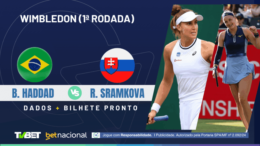Bia Haddad x Sramkova - Wimbledon 2025